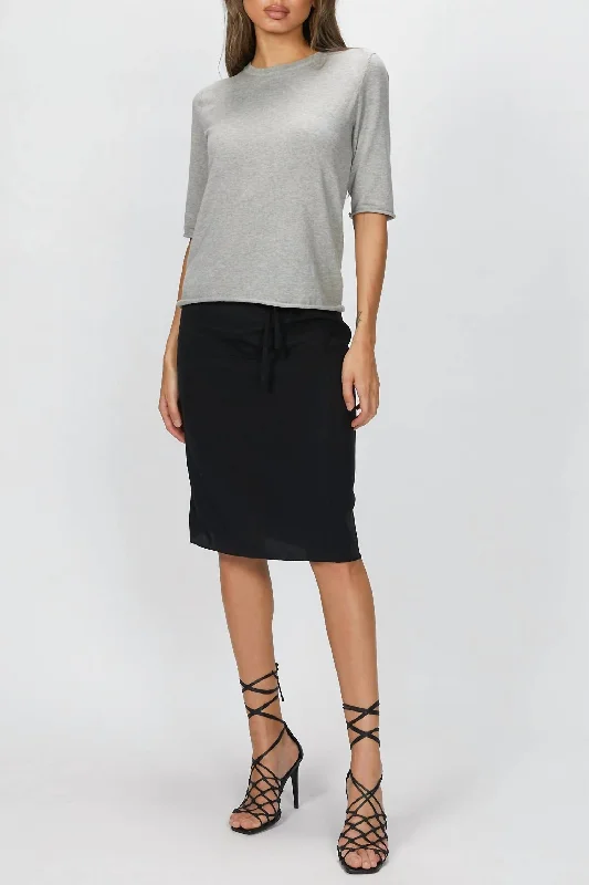 Steals and Deals Await!Drawstring Skirt In Black