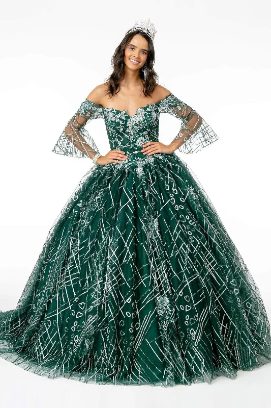Upgrade for Less!Elizabeth K - GL2911 Glitter Off-Shoulder Ballgown