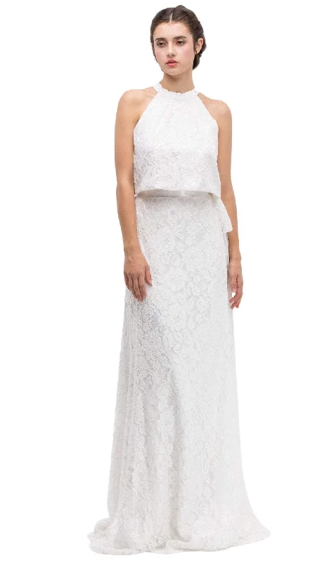 The Sale You’ve Been Waiting For!Eureka Fashion - Sleeveless Lace Halter Evening Dress with Slit The Sale You’ve Been Waiting For!Eureka Fashion - Sleeveless Lace Halter Evening Dress with Slit