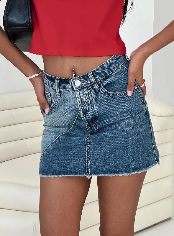 Mega Sale Happening Now!Jellicoe Spliced Denim Skirt Multi Wash Lower Impact