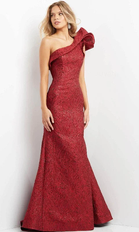 Seasonal Sale – Shop Now!Jovani 05176 - Floral Ruffle Jacquard Evening Dress