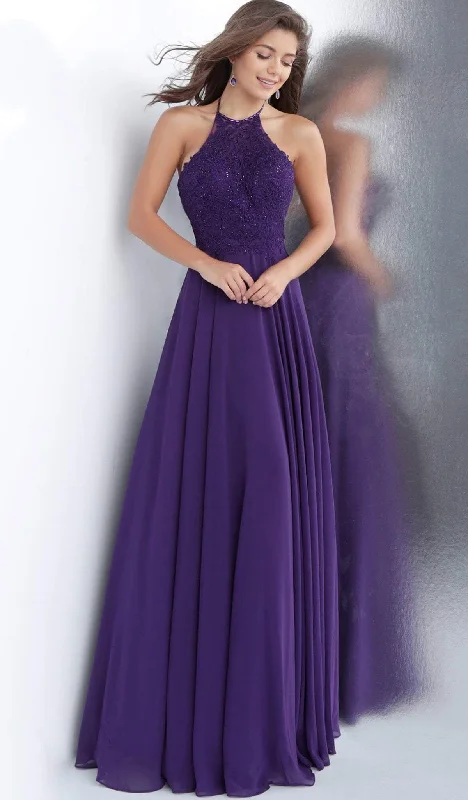 Your Shopping Wish, Our Discount Command!JVN by Jovani - Embroidered Halter Dress JVN64114SC Your Shopping Wish, Our Discount Command!JVN by Jovani - Embroidered Halter Dress JVN64114SC