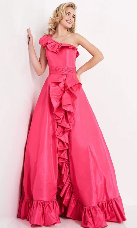 Your Wallet Will Thank You!JVN by Jovani - JVN03231 Asymmetric Neck Ruffled Ballgown Your Wallet Will Thank You!JVN by Jovani - JVN03231 Asymmetric Neck Ruffled Ballgown