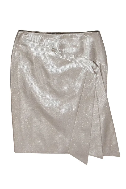Exclusive Deals Just for You!Karen Millen - Champagne Sparkly Pleated Pencil Skirt w/ Flounce Sz 8 Exclusive Deals Just for You!Karen Millen - Champagne Sparkly Pleated Pencil Skirt w/ Flounce Sz 8