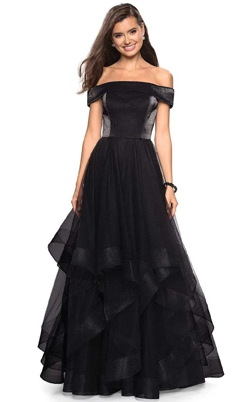 Your Shopping Spree Starts Here!La Femme - 27224 Off-Shoulder Pleated A-Line Gown