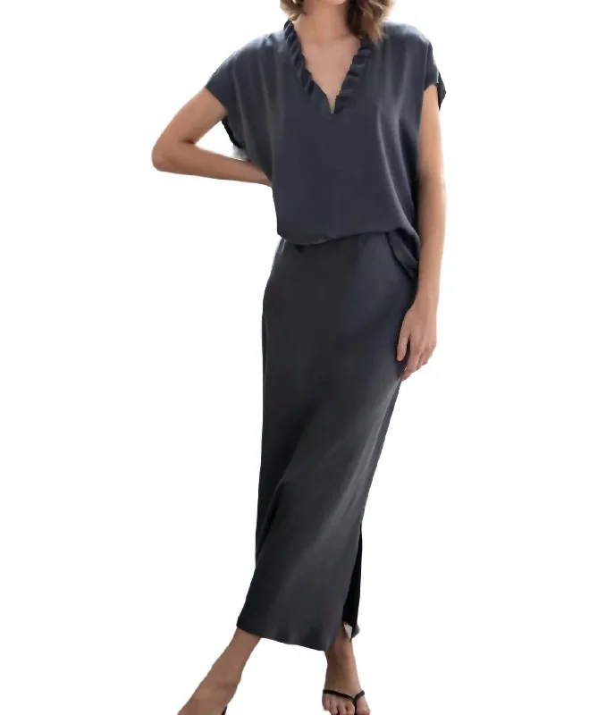 Must-Have Deals Inside!Long For It Skirt In Charcoal