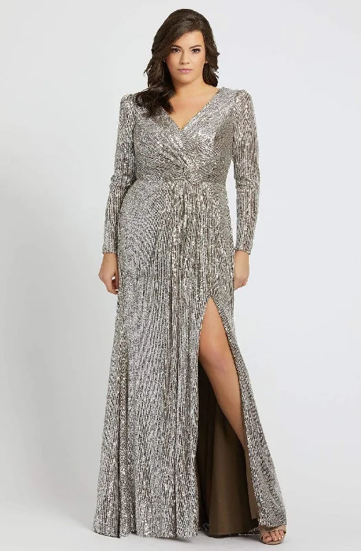 Your Dream Deal is Here!Mac Duggal Fabulouss - 77676F Sequined Long Sleeves Slit Gown Your Dream Deal is Here!Mac Duggal Fabulouss - 77676F Sequined Long Sleeves Slit Gown