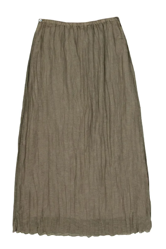 Snag the Best Prices Now!Margaret O'Leary - Sage Green Linen Maxi Skirt Sz M