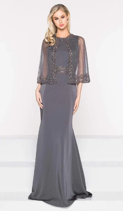Exclusive Savings This Week!Marsoni by Colors - M232 Jeweled Cape Long Faille Gown Exclusive Savings This Week!Marsoni by Colors - M232 Jeweled Cape Long Faille Gown