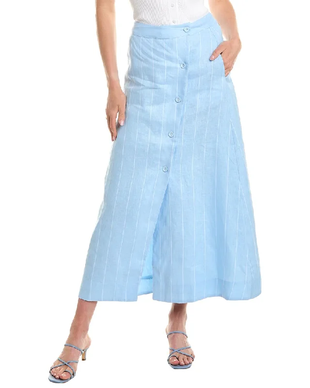 Score Big Savings Today!Nicholas Eliora Linen-Blend Skirt