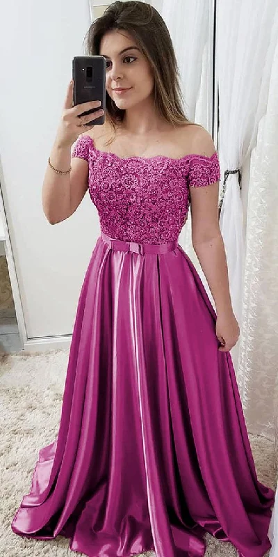 Amazing Prices You Can’t Resist!Off-the-shoulder Neckline Floor-length A-line Evening Dresses With Beaded Lace Appliques Prom Dress cg20086 Amazing Prices You Can’t Resist!Off-the-shoulder Neckline Floor-length A-line Evening Dresses With Beaded Lace Appliques Prom Dress cg20086