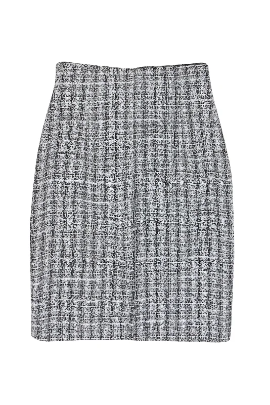 Your Favorite Sale is Back!Pink Tartan - Black & White Metallic Plaid Tweed Pencil Skirt Sz 0 Your Favorite Sale is Back!Pink Tartan - Black & White Metallic Plaid Tweed Pencil Skirt Sz 0
