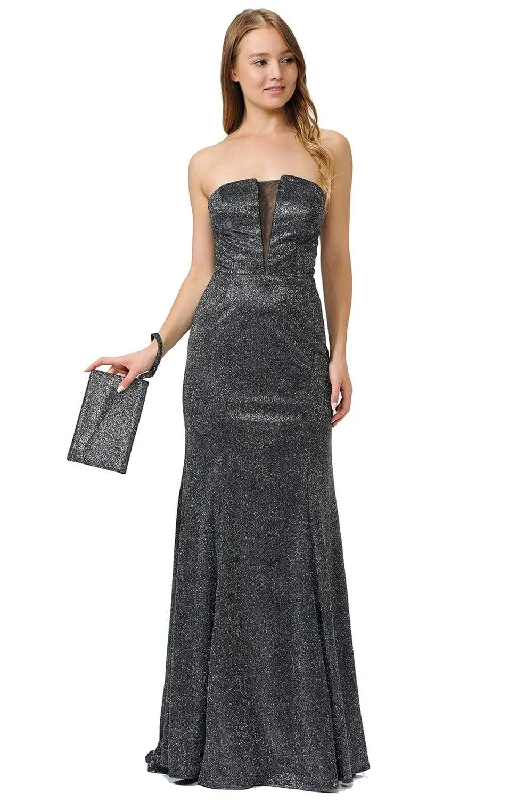 Flash Sale – Act Fast!Poly USA - 8490 Glitter Strapless Trumpet Gown