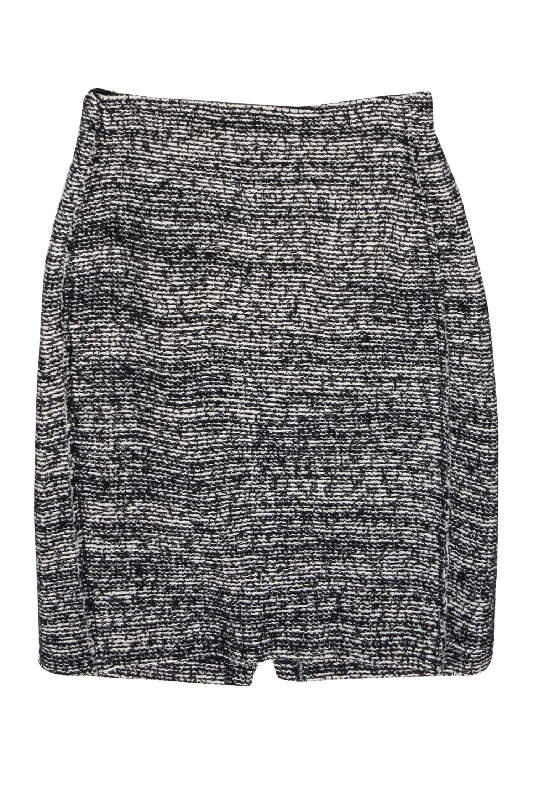Hurry, Sale Ends Soon!Rebecca Taylor - Black & White Textured Tweed Pencil Skirt Sz 4 Hurry, Sale Ends Soon!Rebecca Taylor - Black & White Textured Tweed Pencil Skirt Sz 4