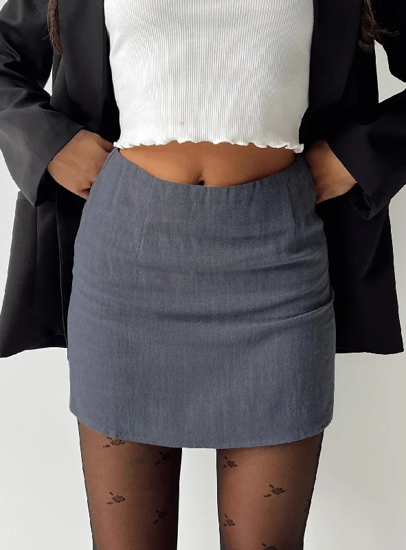 Unlock Huge Savings Now!Selby Mini Skirt Grey Petite