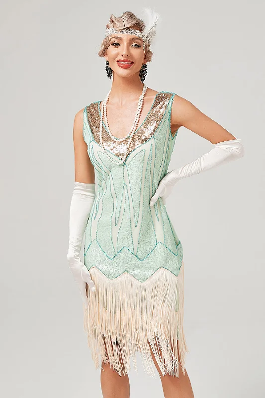 Snag the Best Prices Now!Sequins Green Short 1920s Party Dress