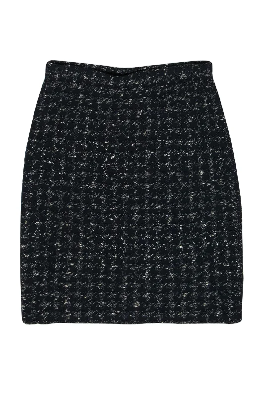 Save Money, Shop Happy!St. John - Black & Cream Woven Houndstooth Tweed Pencil Skirt Sz 10 Save Money, Shop Happy!St. John - Black & Cream Woven Houndstooth Tweed Pencil Skirt Sz 10