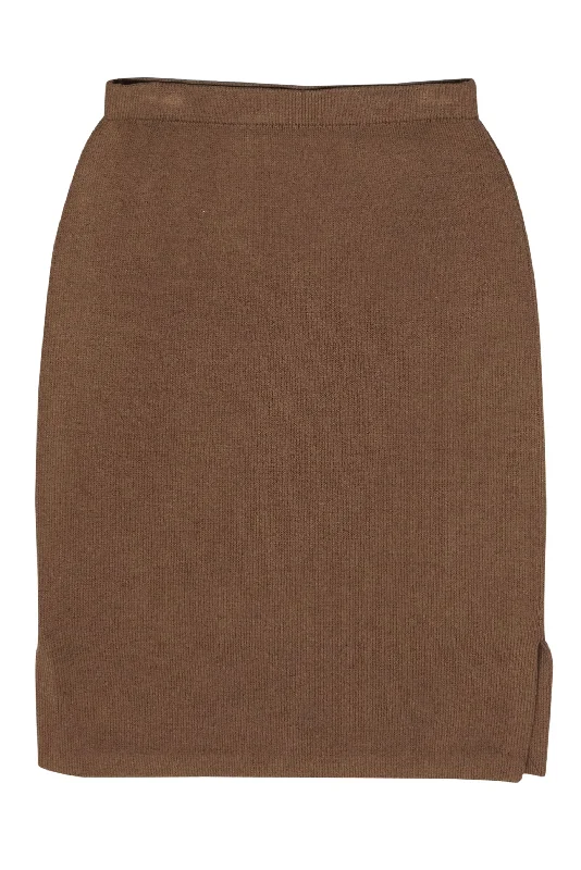 Save Like Never Before!St. John - Brown Knit Pencil Skirt Sz 4
