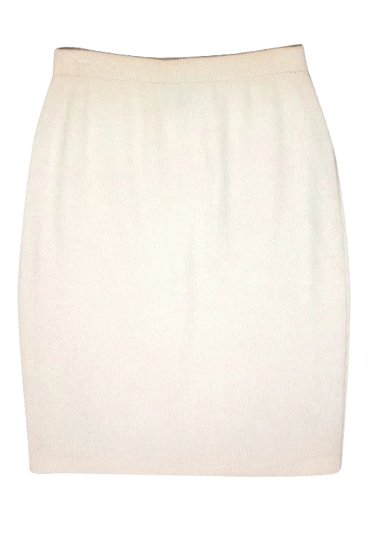 Huge Price Cuts Await!St. John - Ivory Knit Pencil Skirt Sz 4