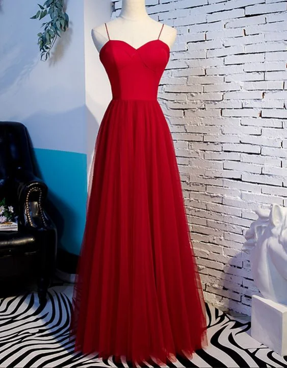 Buy One, Get One Free!Tulle Spaghetti Straps Long Prom Dress    cg20147