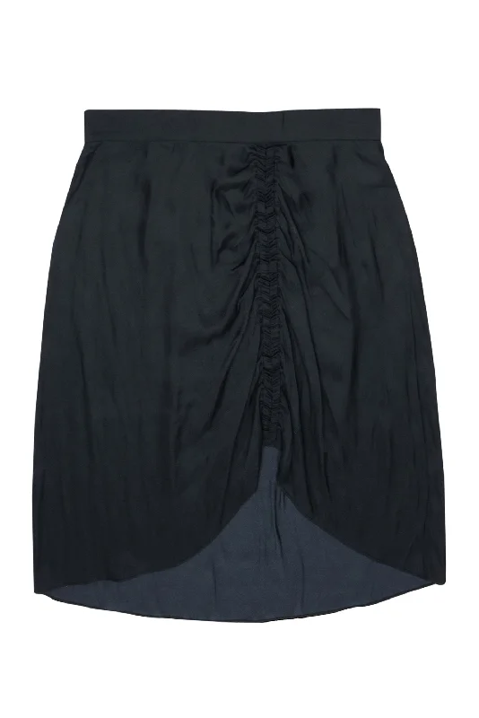 Your Shopping Wish, Our Discount Command!Zadig & Voltaire - Black Satin Ruched High-Low Skirt Sz 4 Your Shopping Wish, Our Discount Command!Zadig & Voltaire - Black Satin Ruched High-Low Skirt Sz 4
