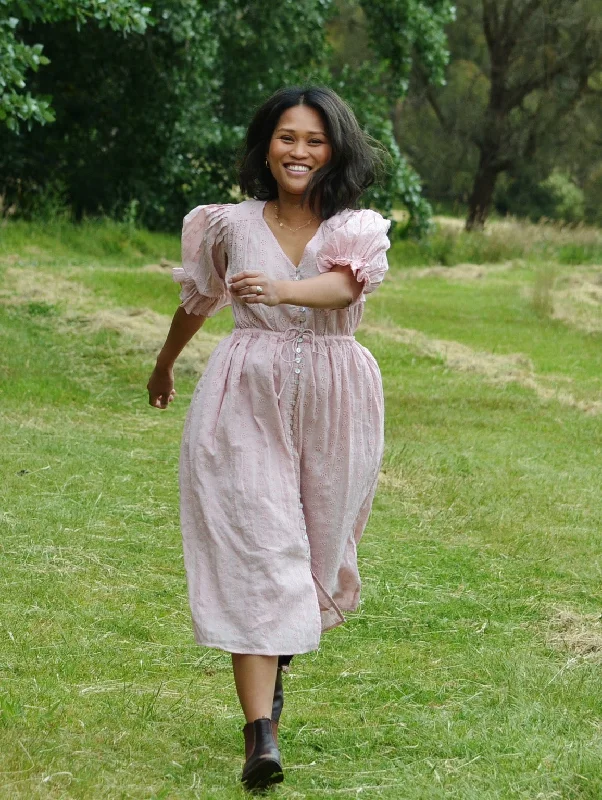 Stock Up and Save!100% RECYCLED COTTON - WINSLOW PINK COTTON LACE DRESS