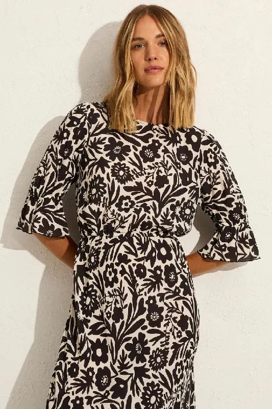Amazing Prices You Can’t Resist!Aruna Black Floral Maxi Dress