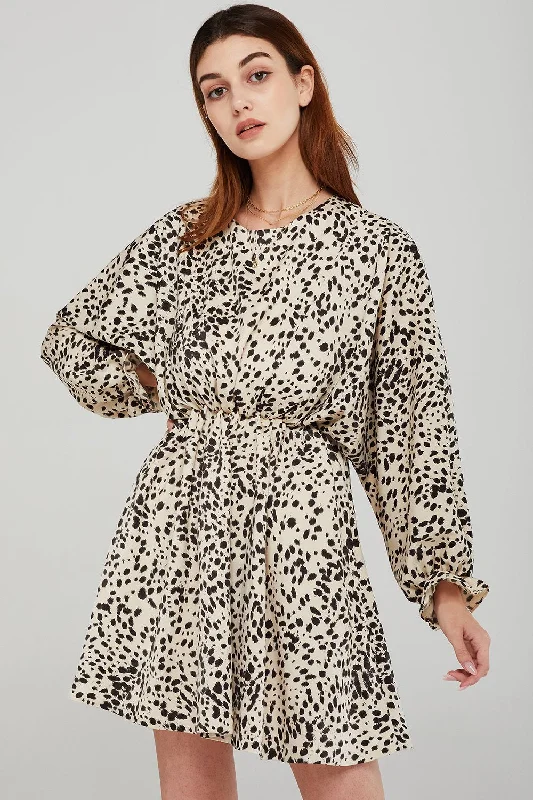 Your Favorite Items on Sale Now!Audrey Brush Dotted Print Dress