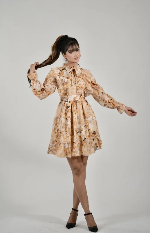 Get Ready to Save!AVERIL-Dress (beige floral)