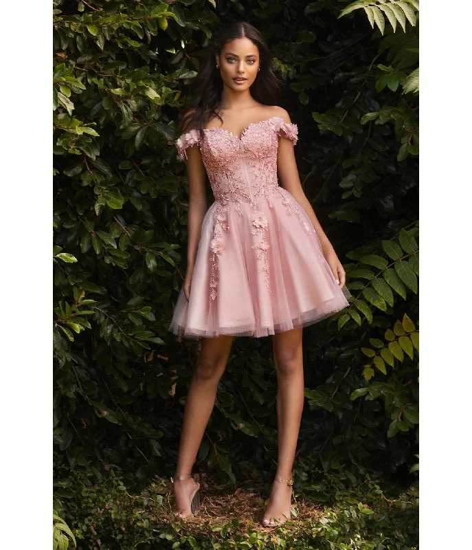 Get the Best for Less!Cinderella Divine Blush Beaded & Floral Applique Off The Shoulder Cocktail Dress Get the Best for Less!Cinderella Divine Blush Beaded & Floral Applique Off The Shoulder Cocktail Dress