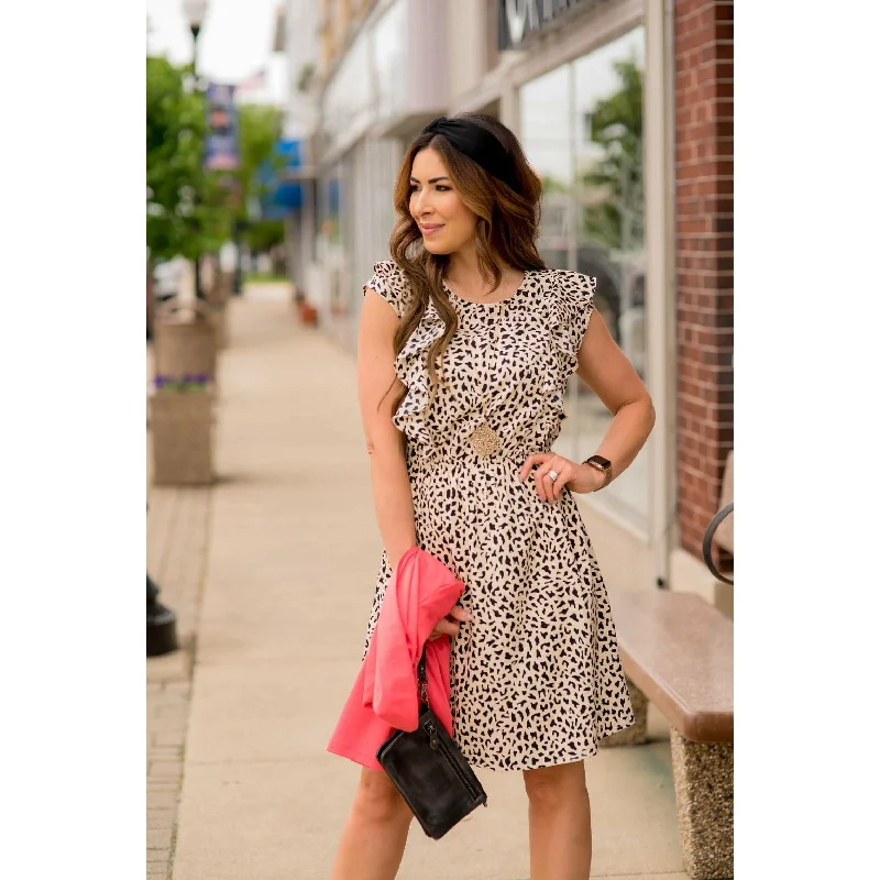 Only a Few Left – Order Now!Chic & Classy Cheetah Ruffle Sleeve Dress