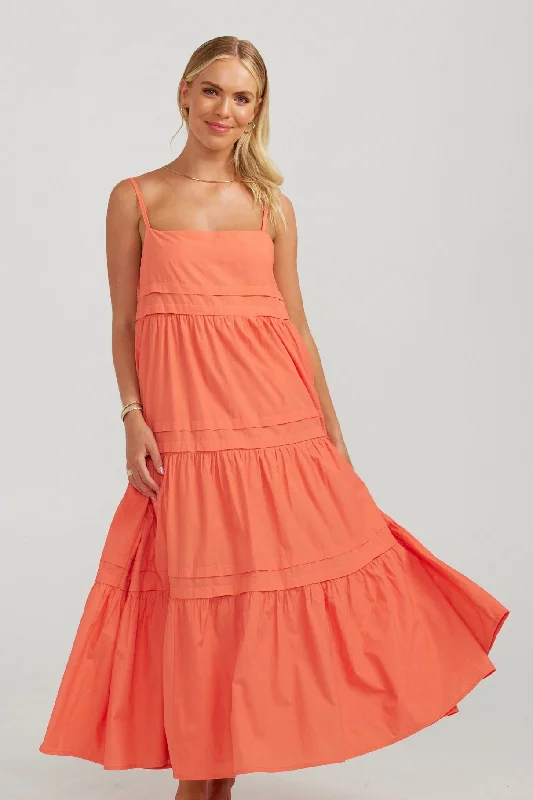 More Discounts, More Joy!Esme Coral Strappy Maxi Dress
