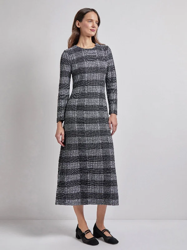 Find the Best Deals Here!Fit & Flare Tweed Knit Maxi Dress