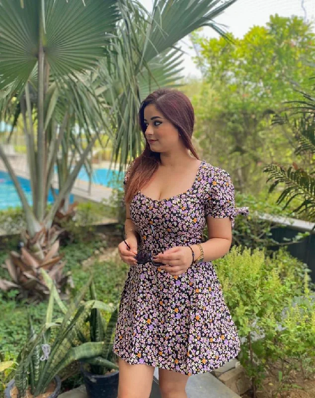 Score Huge Discounts Today!Floral- ALine dress