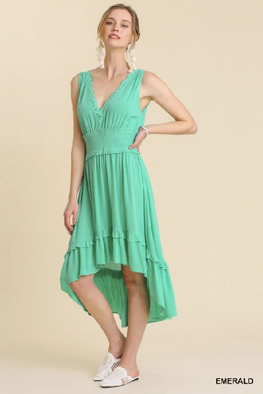 Lowest Prices Guaranteed!Green With Envy Hi-Low Sundress (IN STOCK)