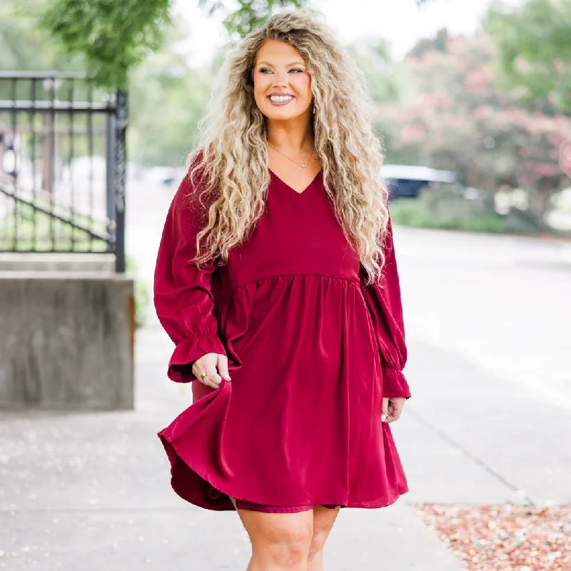 The Best Deals Won’t Wait!Here's To Love Dress, Plum