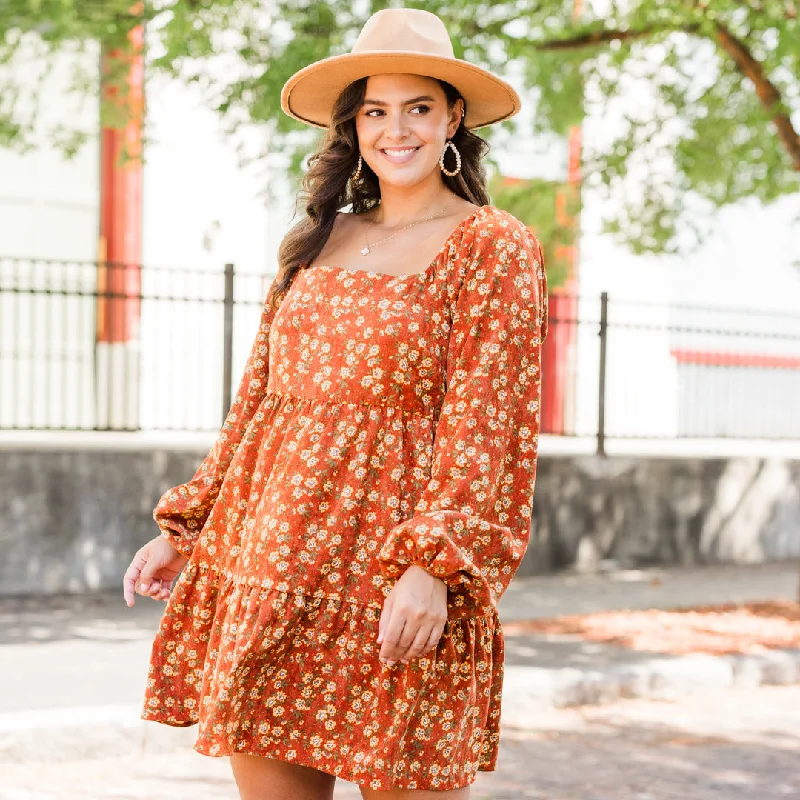 Don’t Wait – Deals Won’t Last!I Won't Say I'm In Love Dress, Rust