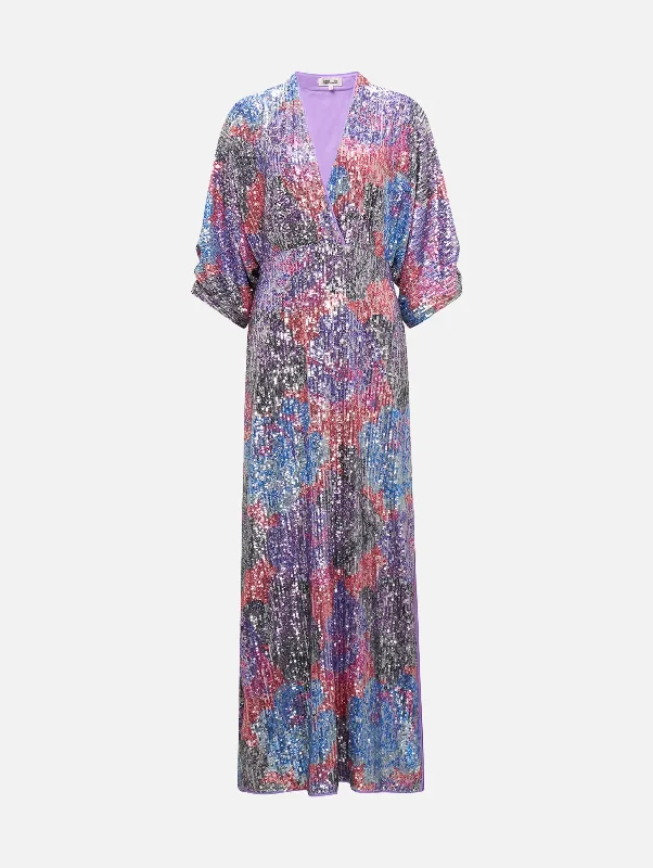 Great Deals, Just for You!Jessel Sequin Maxi Dress in Rose Blue