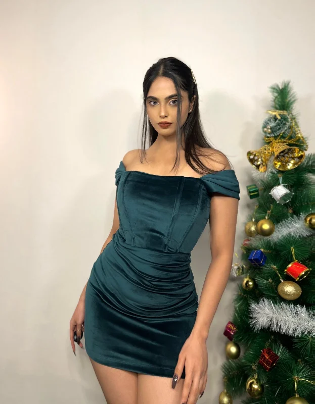 Great Deals, Just for You!MELANIE- Corset dress (Emerald)