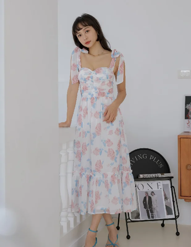 Price Drops You’ll Love!Melissa Floral Padded Dress in Red