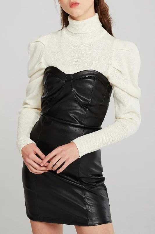 Save Up to 50% Off!Natalie Pleather Tube Dress