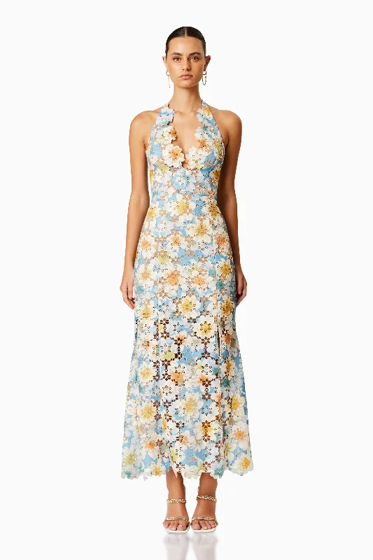 Save Money, Shop Happy!Nesting Floral Lace Maxi Dress In Multi