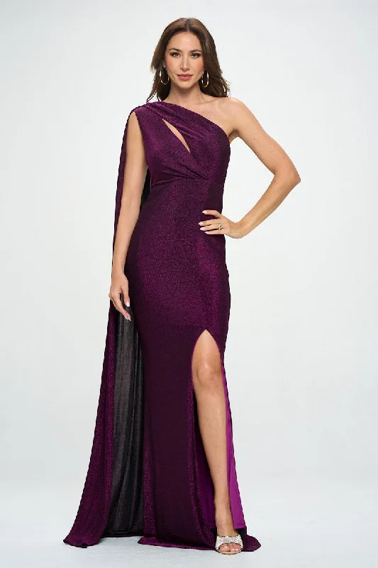 Mega Sale Happening Now!Purple One Shoulder Maxi Dress