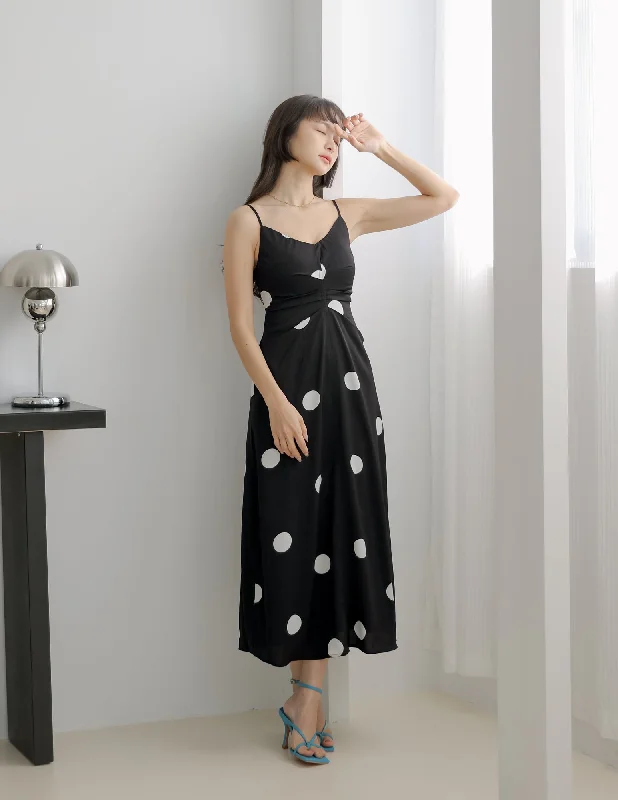 Bigger Savings, Better Shopping!Rayna Polka Dot Dress in Black