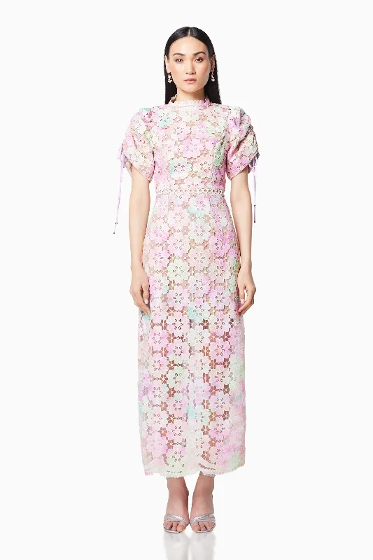 Crazy Discounts Inside!Rimini Lace Maxi Dress In Pink