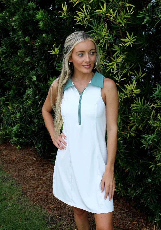 Score Huge Discounts Today!Sage Collared Tennis Dress
