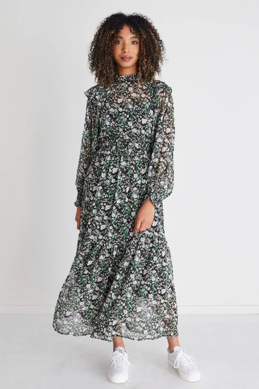 Huge Savings – Act Now!Spellbound Black Garden Ls Boho Maxi Dress