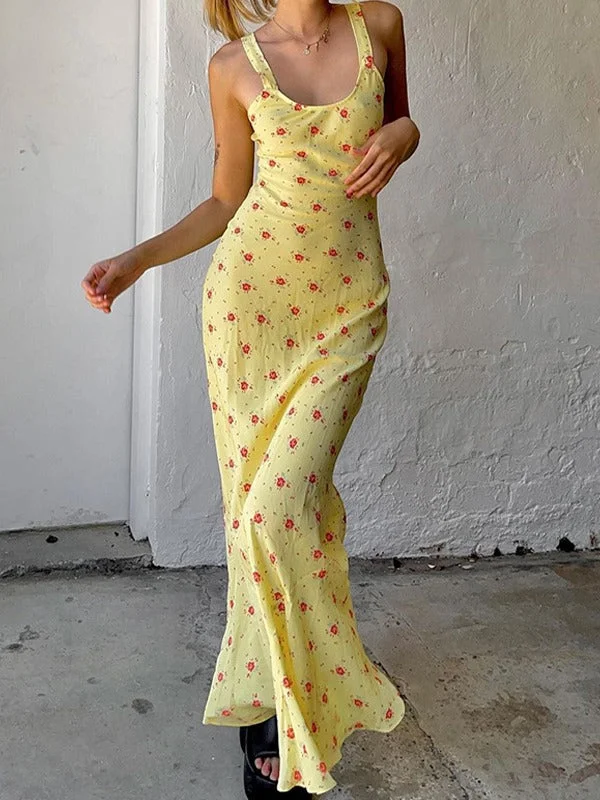 Your Wallet Will Thank You!BerryBetty - Summer Floral Print Maxi Dress