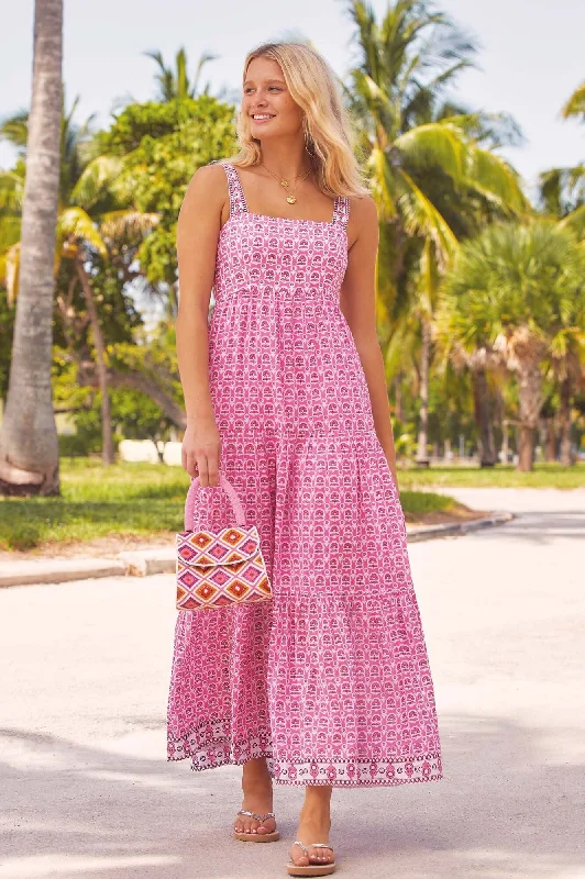 One Click Away from Big Savings!Tabitha Maxi Dress | Pop Flower Pink/White