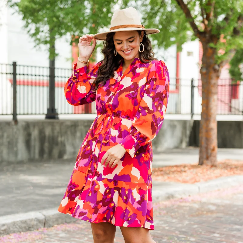 Get It Before It’s Gone!Touch Of Autumn Dress, Pink